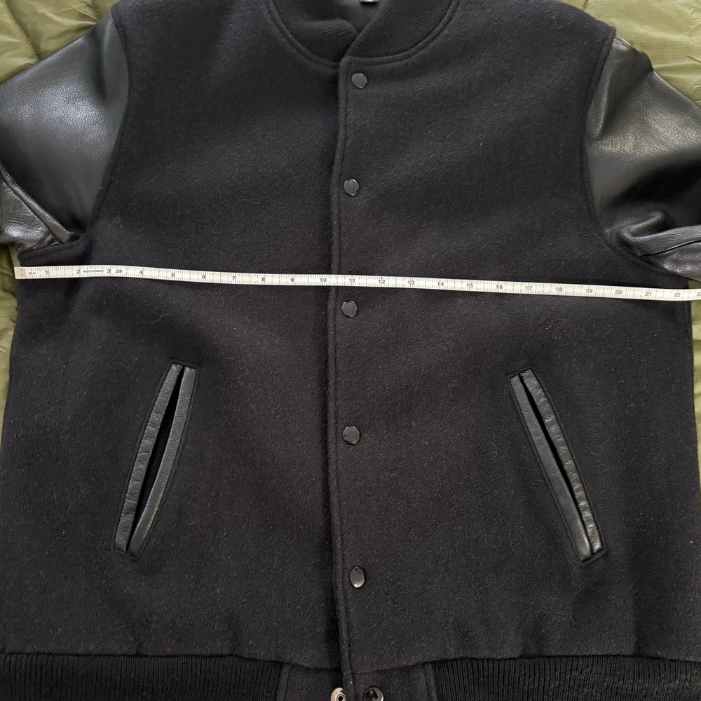 UNIS NYC, varsity bomber jacket, made in 🇺🇸 butter soft leather sleeves - Picture 8 of 12